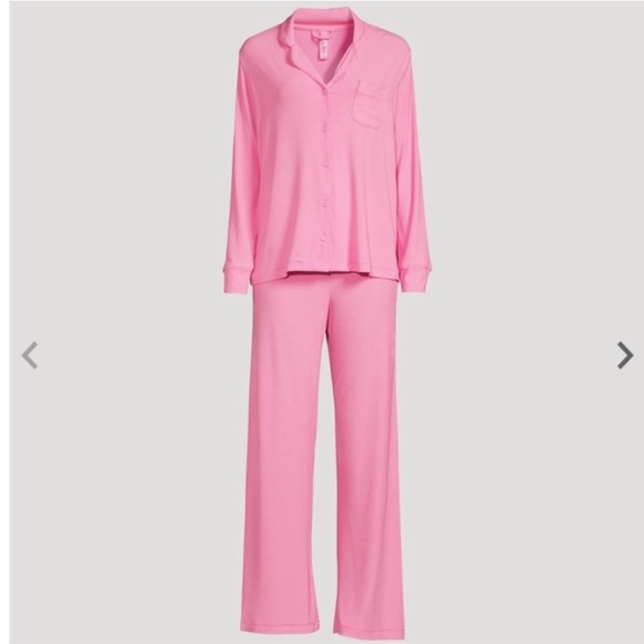 SKIMS Intimates & Sleepwear New Skims Pink Ribbed Pajamas Top And